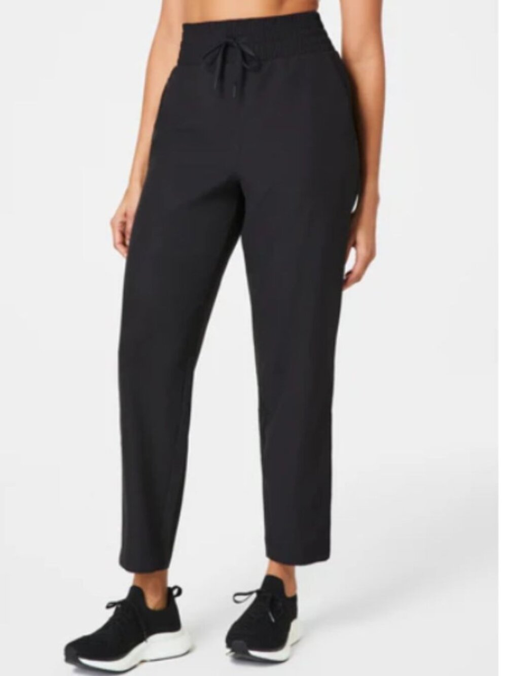 Spanx UPF 50+ Relaxed Pants XL Black Lightweight Athletic Pull On Stretch Waist